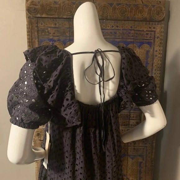 NWT Happy Nature Eyelet Dress / Charcoal - Med - Picture 5 of 8